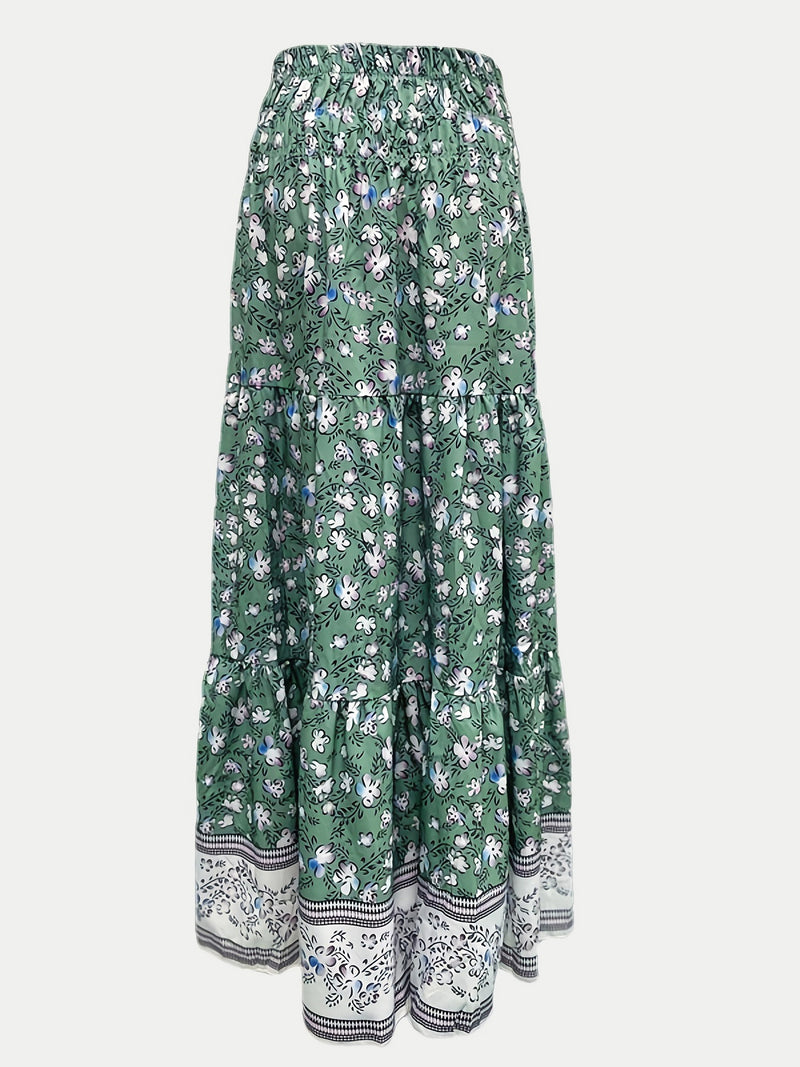 Floral Sweetness Tiered Maxi Skirt | 4 Colors