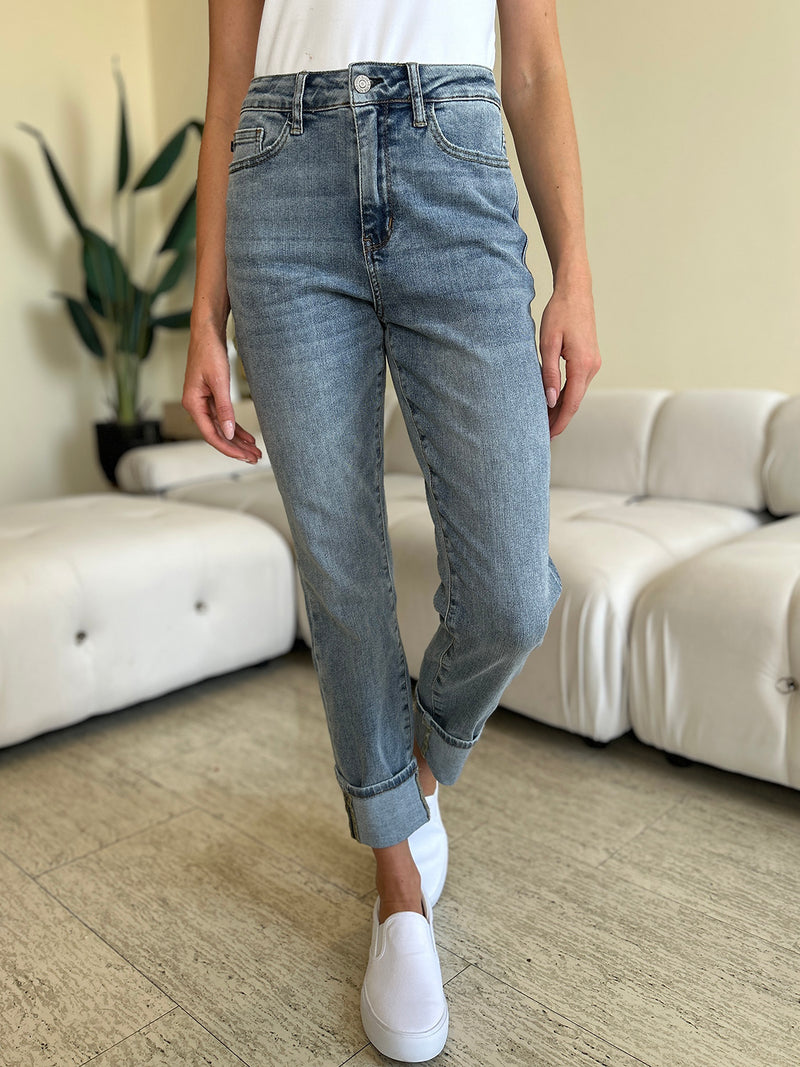 Judy Blue Cuffed Hem Skinny Jeans