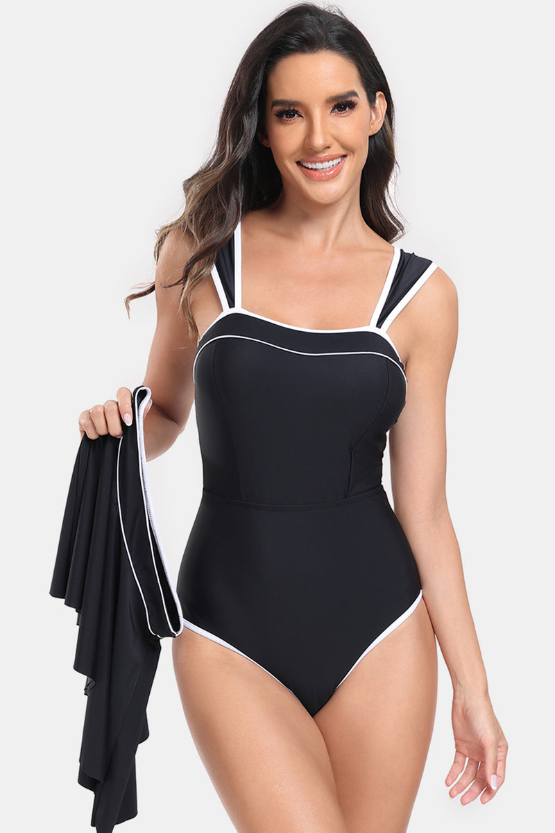 Swim Dress Set w/ Removable Skirt | 4 Colors