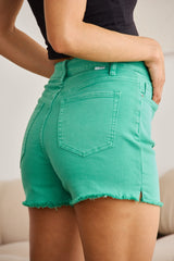 Caribbean Island Tummy Control Denim Shorts