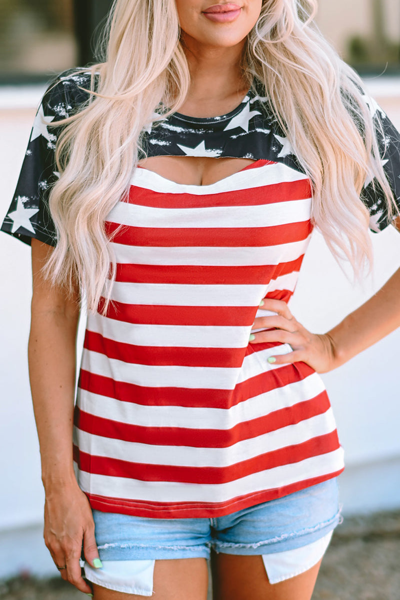 Cutout Stars & Stripes Tee