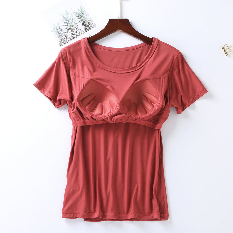 Ultra Soft Built-in-Bra Tee | 9 Colors