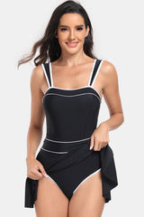 Swim Dress Set w/ Removable Skirt | 4 Colors