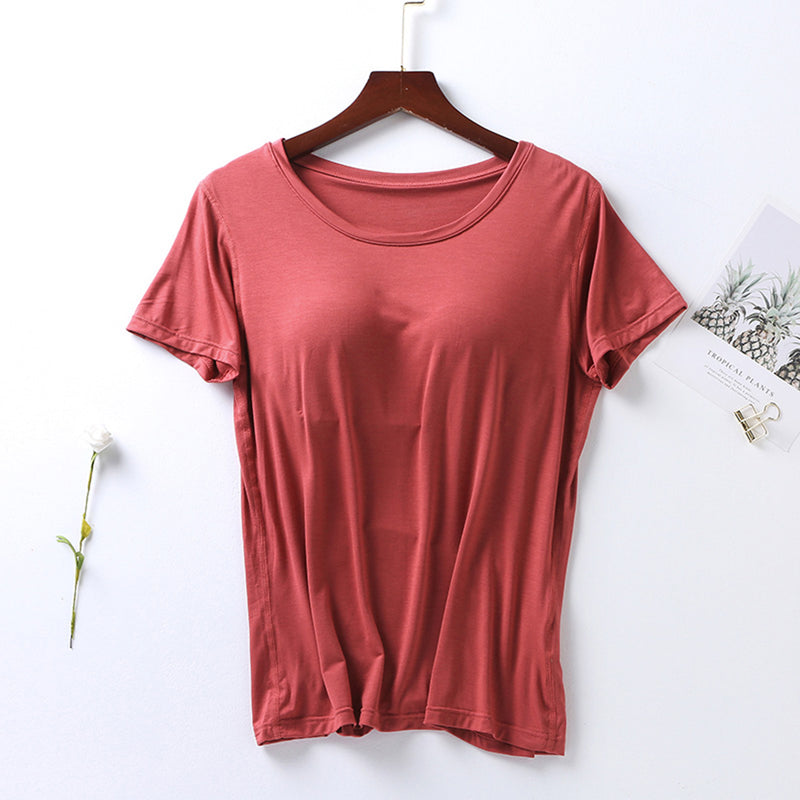 Ultra Soft Built-in-Bra Tee | 9 Colors