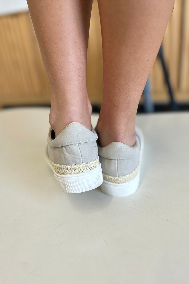 Trendy Slide-On Natural Sneakers