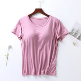 Ultra Soft Built-in-Bra Tee | 9 Colors