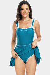 Swim Dress Set w/ Removable Skirt | 4 Colors