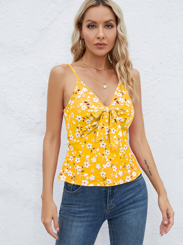 Tied Floral V-Neck Cami | 3 Colors