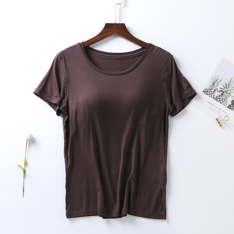 Ultra Soft Built-in-Bra Tee | 9 Colors