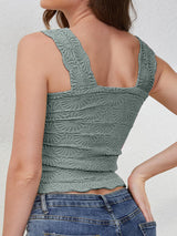 Spring Break Textured Square Neck Tank | 9 Colors