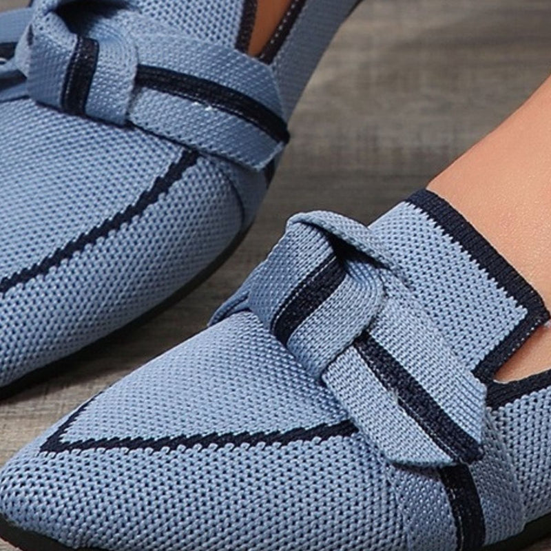 Bow Contrast Trim Point Toe Loafers | 5 Colors