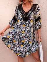 Boho Tied Back Cutout Cover Up Dress