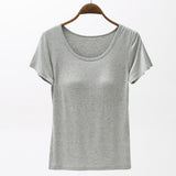 Ultra Soft Built-in-Bra Tee | 6 Colors