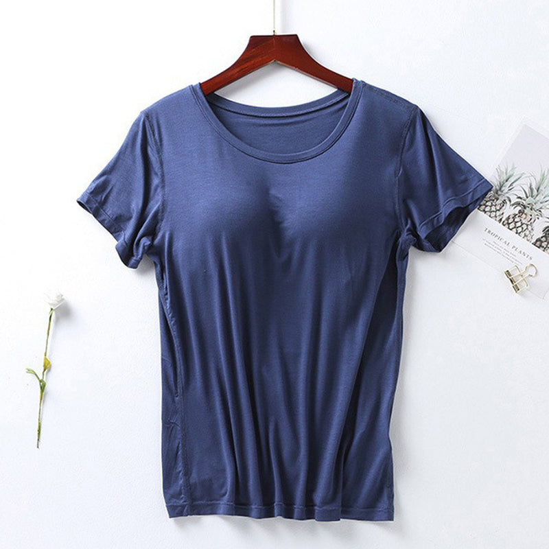 Ultra Soft Built-in-Bra Tee | 9 Colors