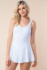 White Birch Performance Swim Dress in White