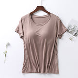 Ultra Soft Built-in-Bra Tee | 9 Colors