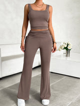 Square Neck Tank and Drawstring Pants Set | 4 Colors