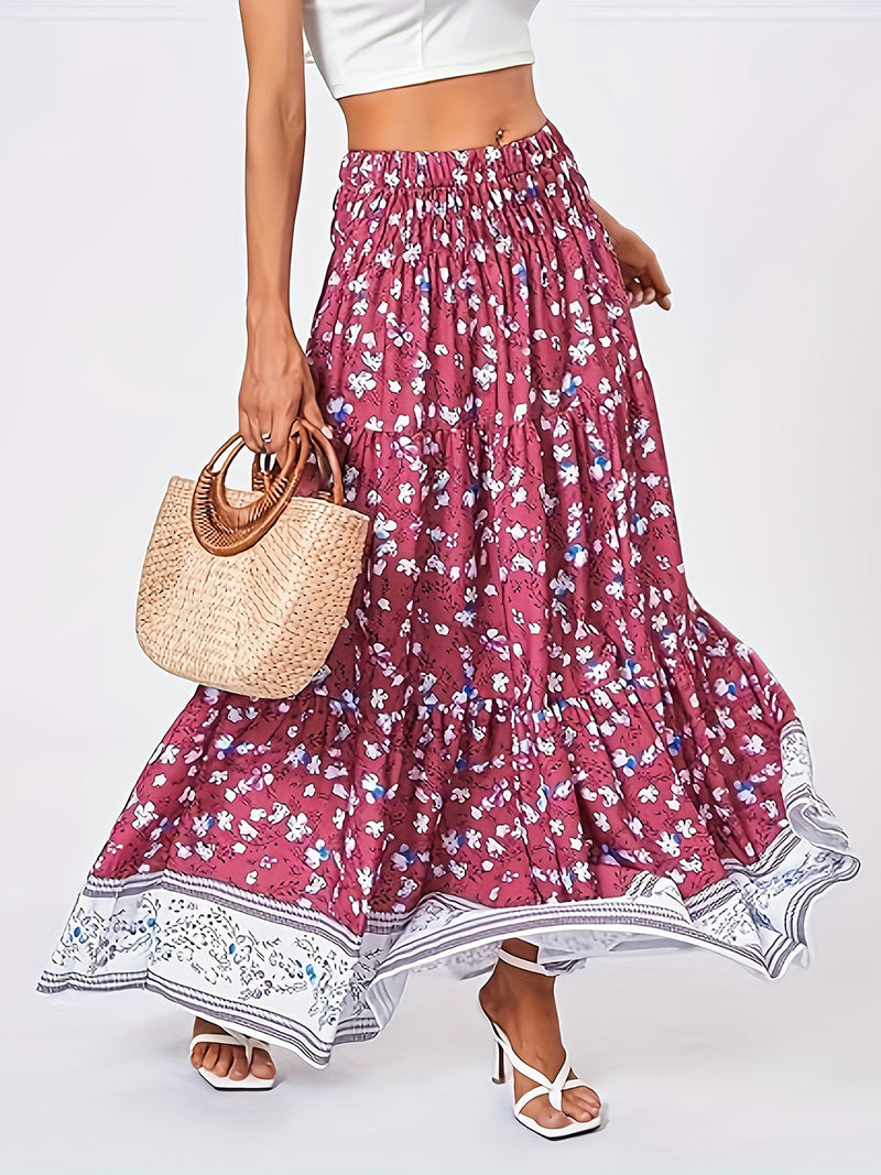 Floral Sweetness Tiered Maxi Skirt | 4 Colors