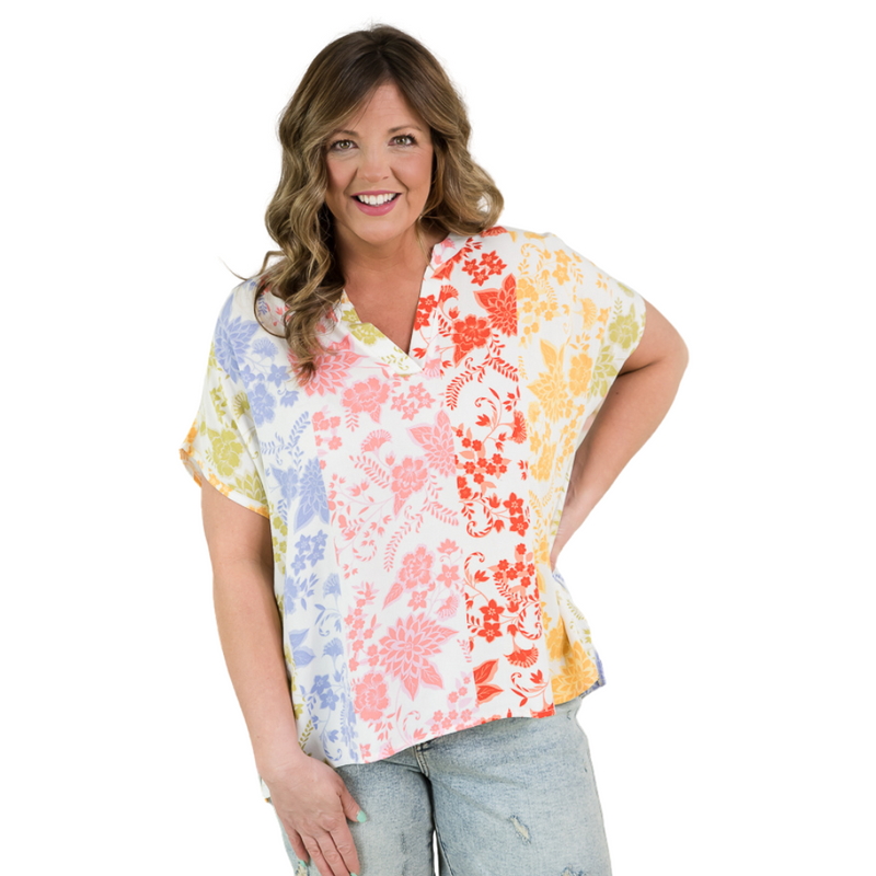 Colorful Blooms Blouse by White Birch