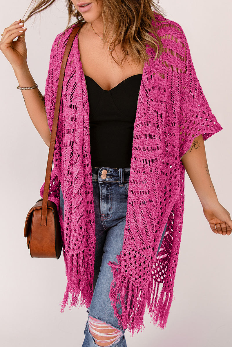 Breezy Chic Fringe Openwork Cardigan | 5 Colors