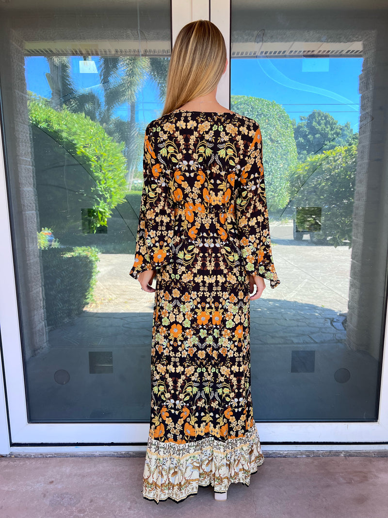 Boho Beauty Floral Midi Dress