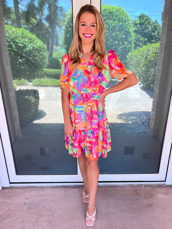 Colors of Summer Bright Floral Dress