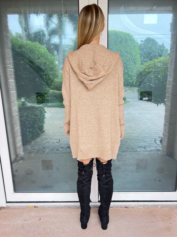 Hold Me Close Pocket Hooded Longline Cardigan | 4 Colors