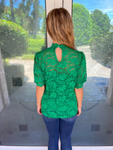 Posh Lace Scalloped 2-Piece Blouse | 4 Colors