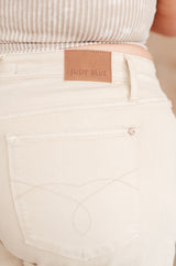 Judy Blue Greta High Rise Shorts in Bone