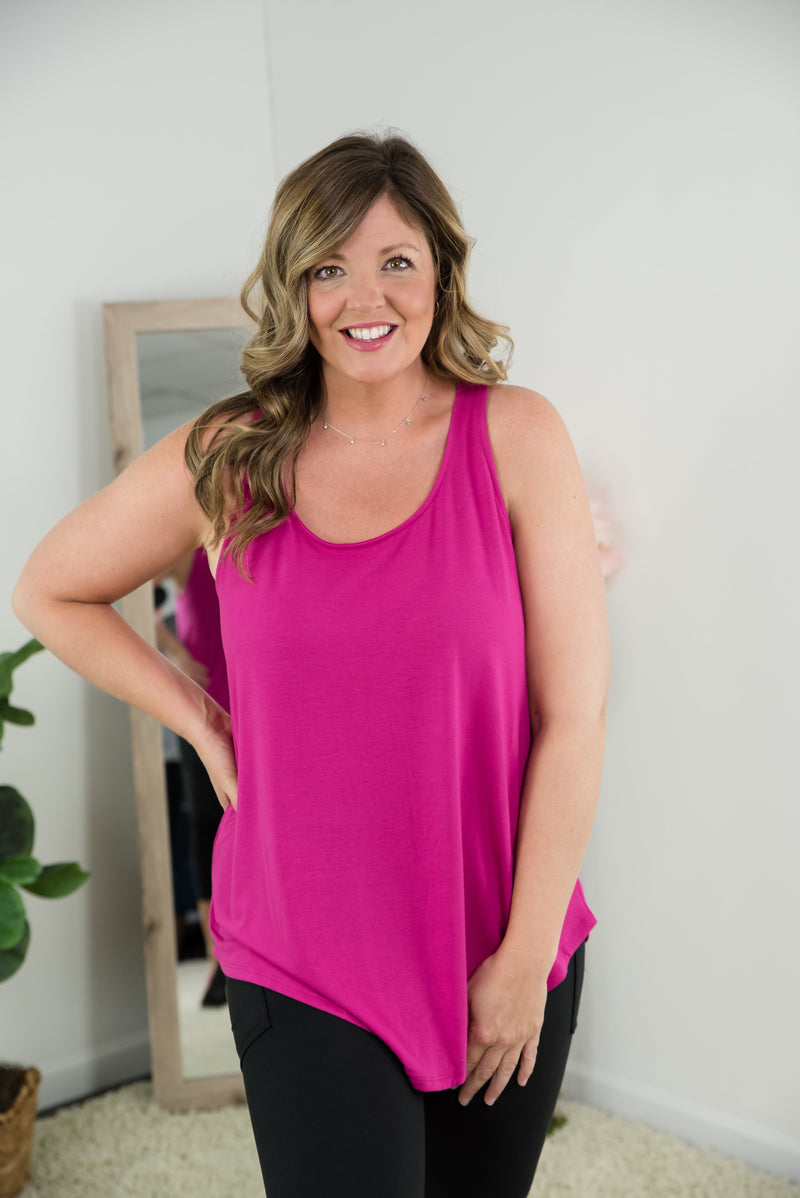 50% OFF! Loving It All Tank in Magenta