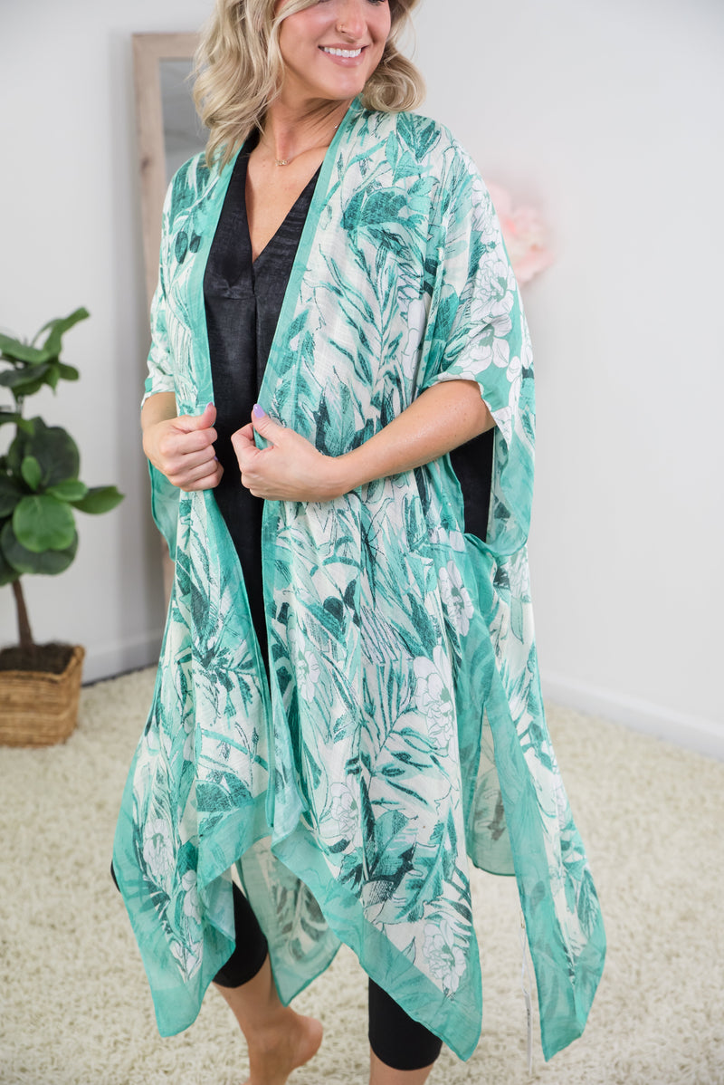 Rose of Sharon Floral Kimono