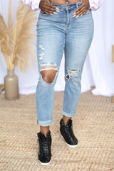 Judy Blue Cuffed Relaxed Jeans