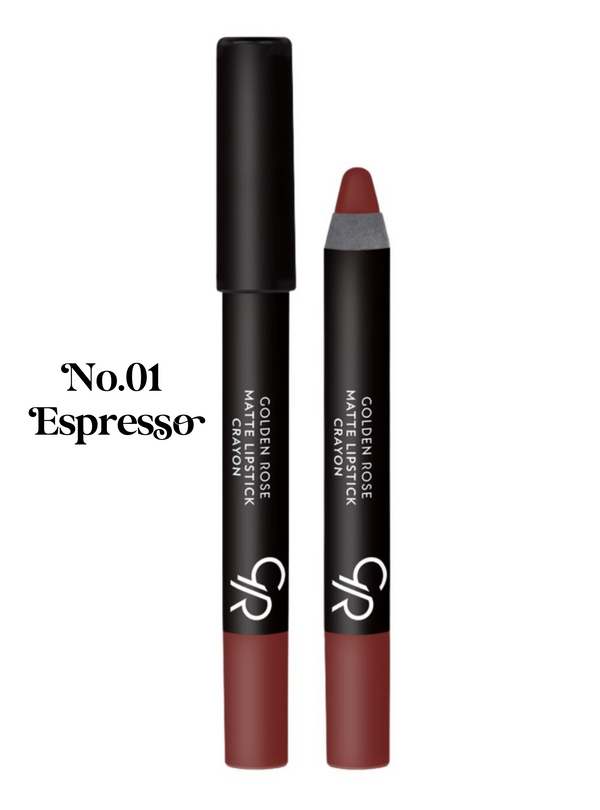 Matte Velvety Lipstick Crayon: 14 Shades