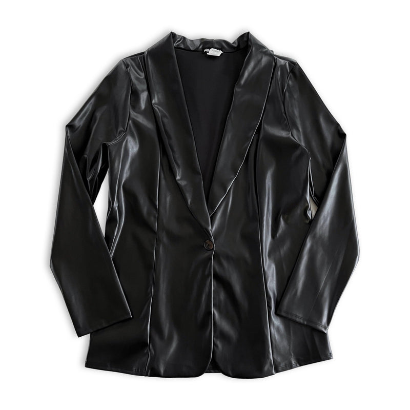 Heimish Faux Leather Blazer