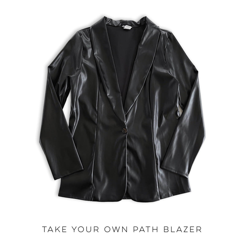 Heimish Faux Leather Blazer