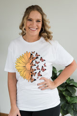 A Monarch Sunflower Graphic Tee