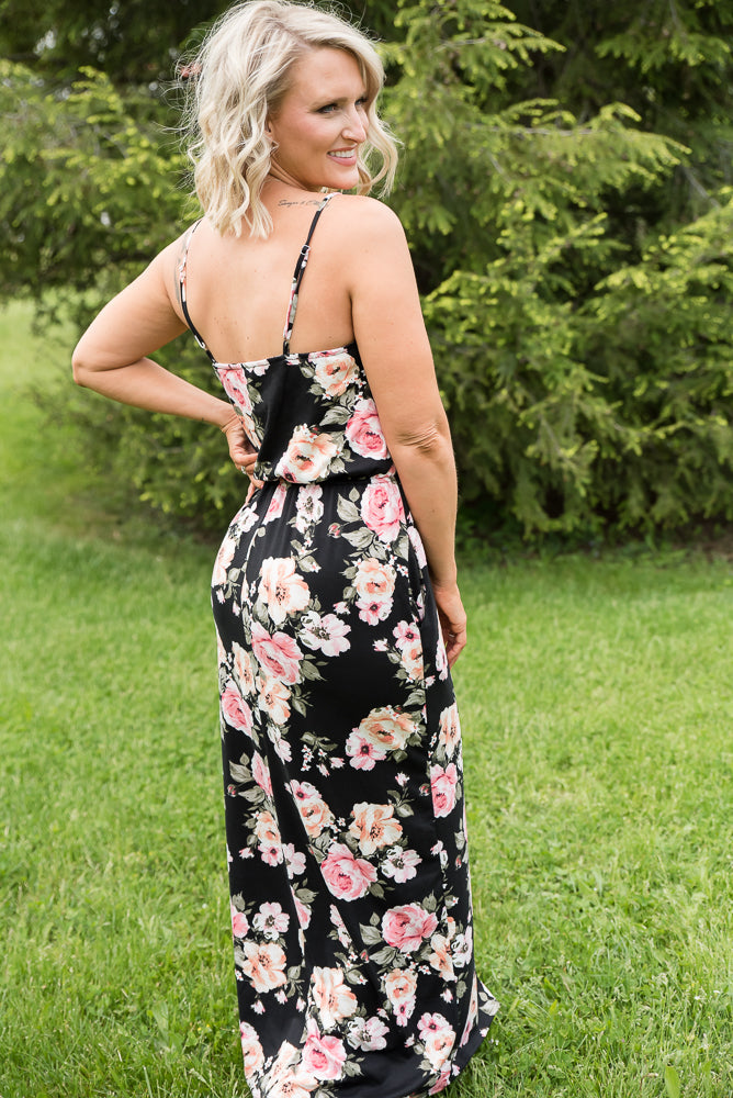 Floral Buttery Pocket Maxi Dress