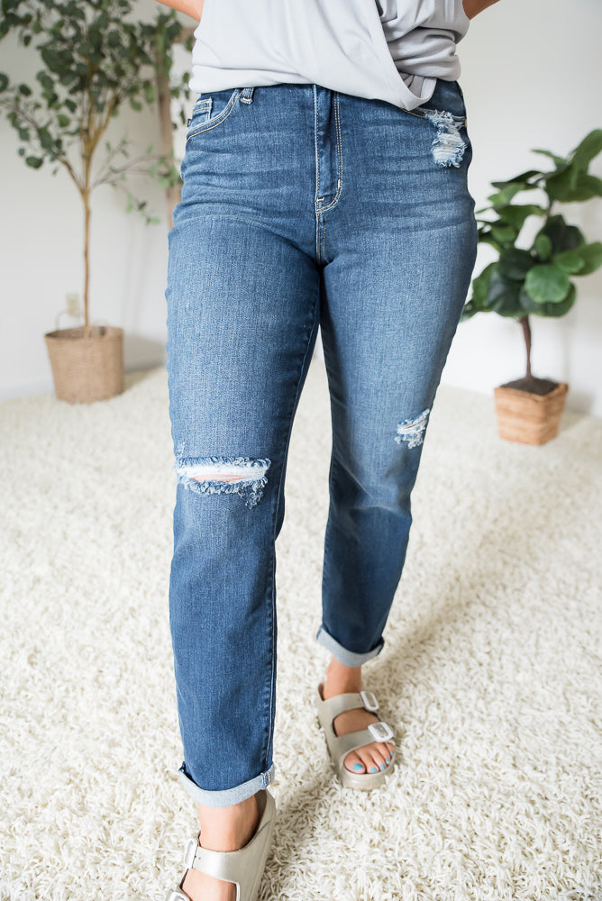 Rest Assured Judy Blue Boyfriend Jeans