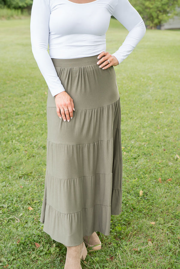 50% OFF! All Around Skirt in Olive