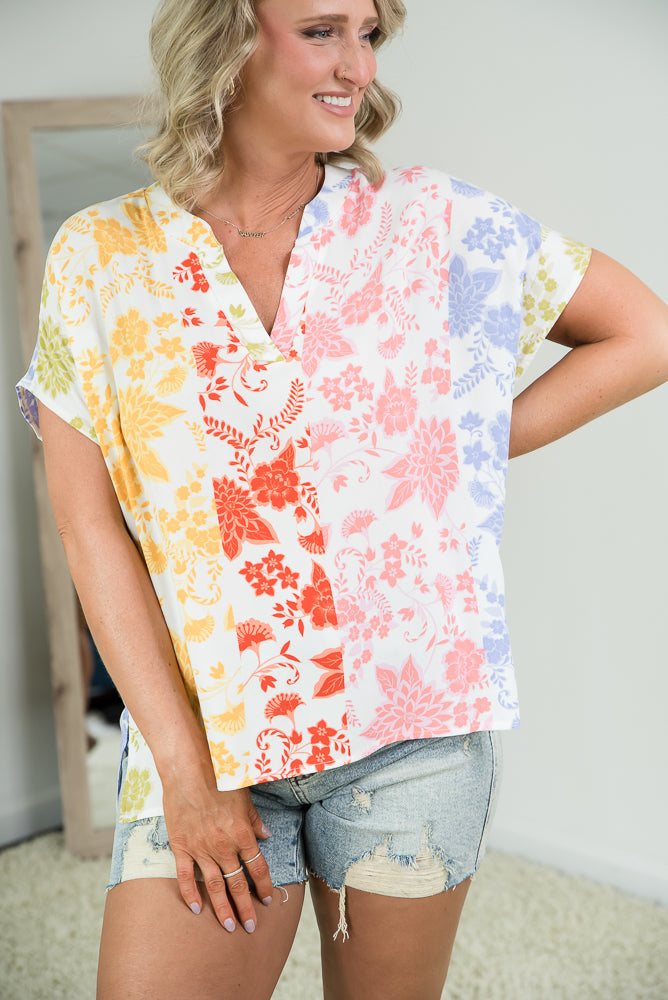 Colorful Blooms Blouse by White Birch