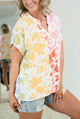 Colorful Blooms Blouse by White Birch