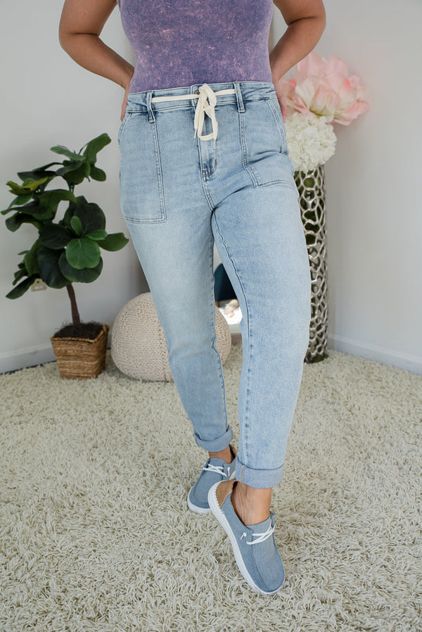 Judy Blue East Harbor Denim Joggers