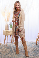 Tiana Fringed Cardigan - Cream