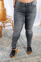 RESTOCKED! Judy Blue Tummy Control Release Hem Skinny Jeans