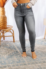 RESTOCKED! Judy Blue Tummy Control Release Hem Skinny Jeans