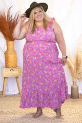 Vivacity Pink Floral Maxi Dress