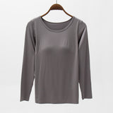 Ultra Soft Built-in-Bra Long Sleeve Top | 8 Colors