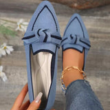 Bow Contrast Trim Point Toe Loafers | 5 Colors