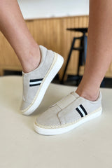 Trendy Slide-On Natural Sneakers