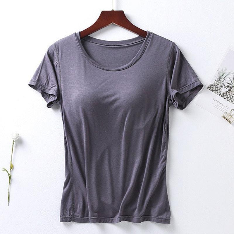 Ultra Soft Built-in-Bra Tee | 9 Colors